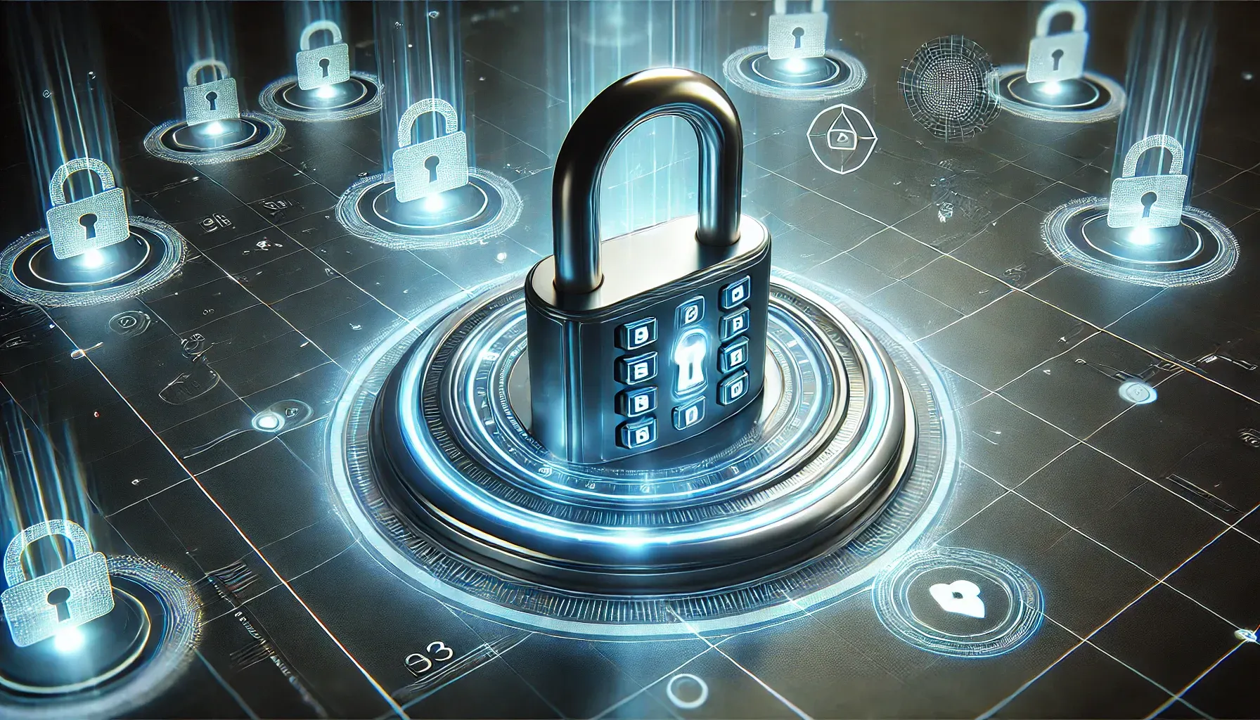 A digital lock representing the security of the Wingbits ads-b flight-tracking network
