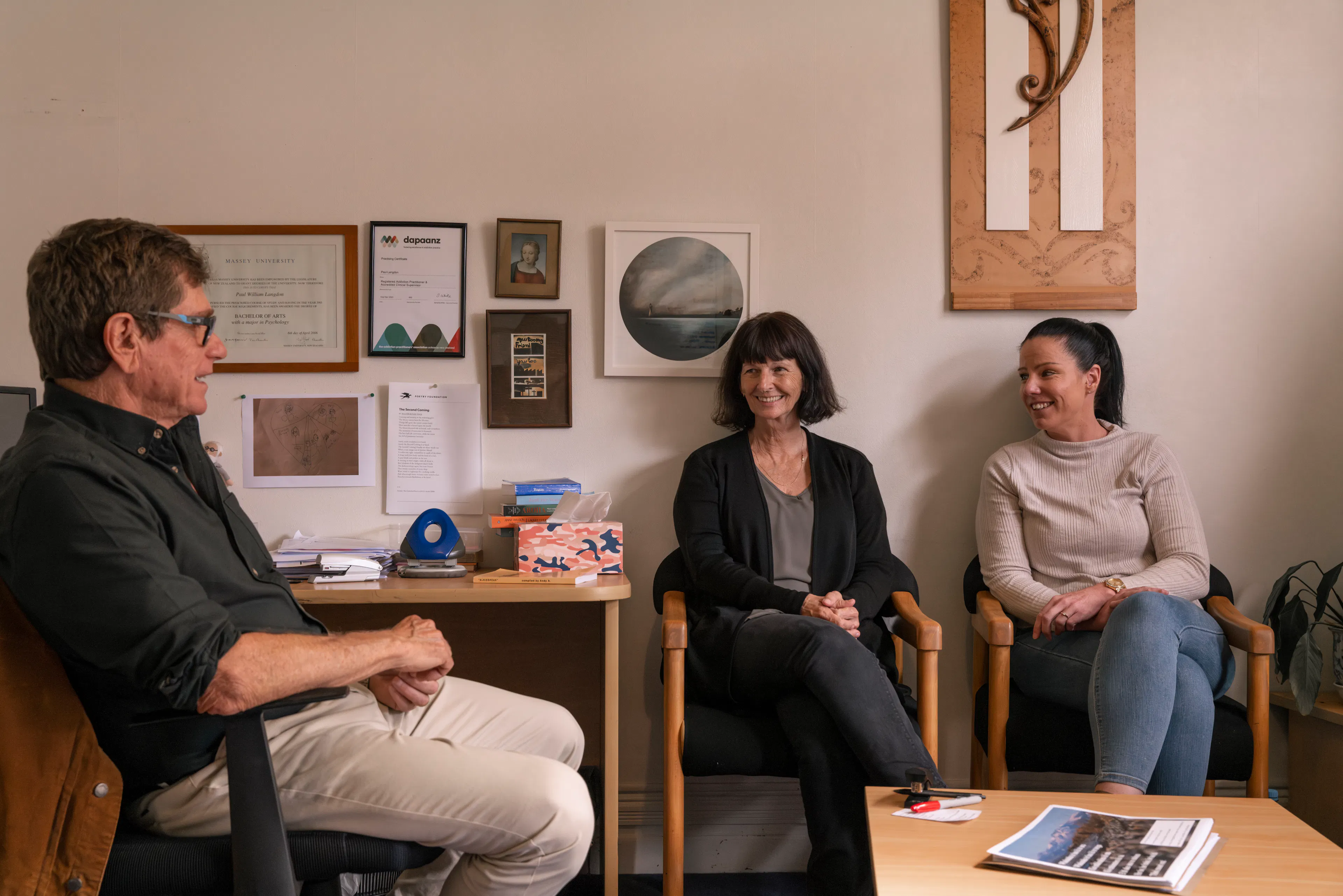 The Wings Trust team helping out a person