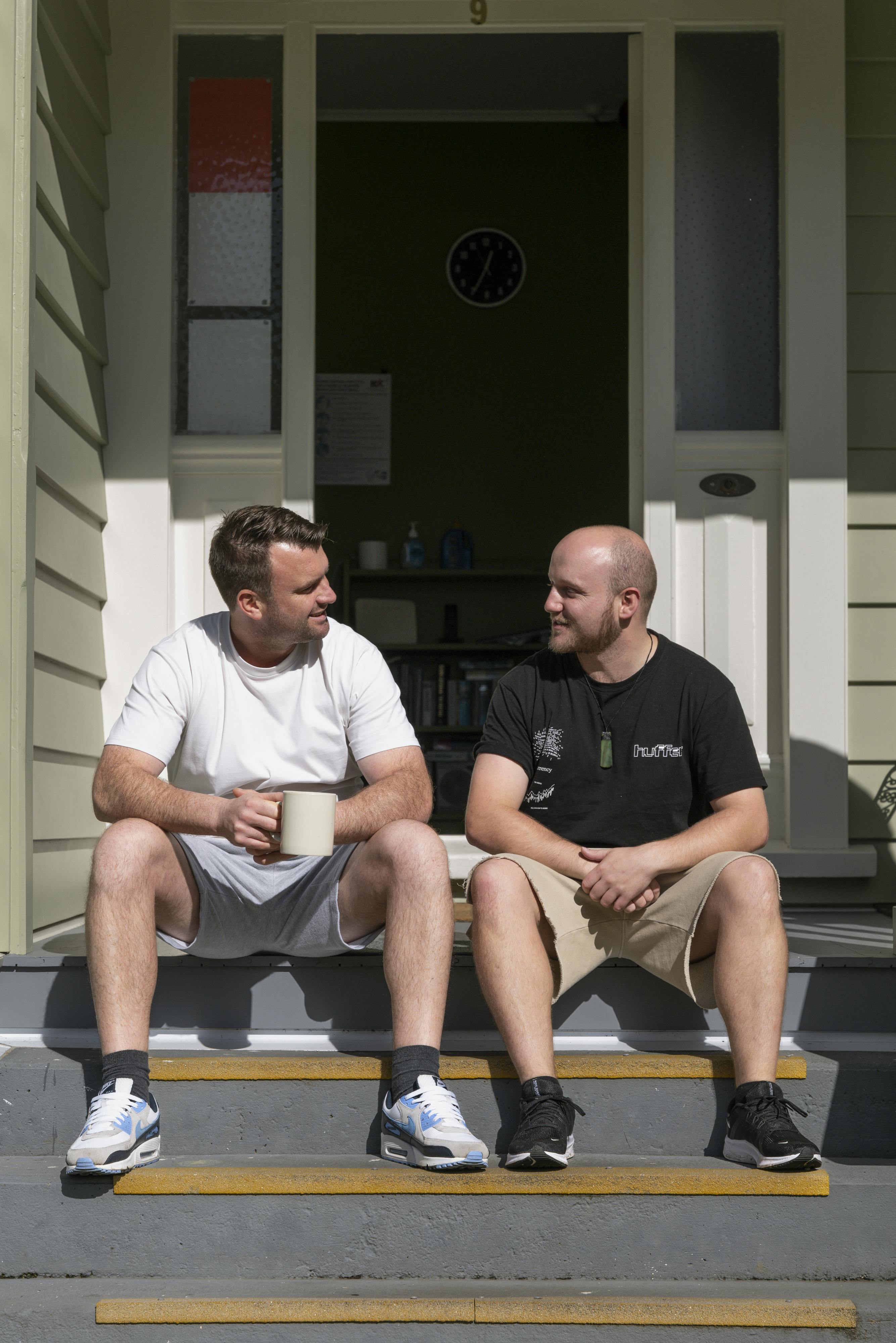 Community members having a coffee 