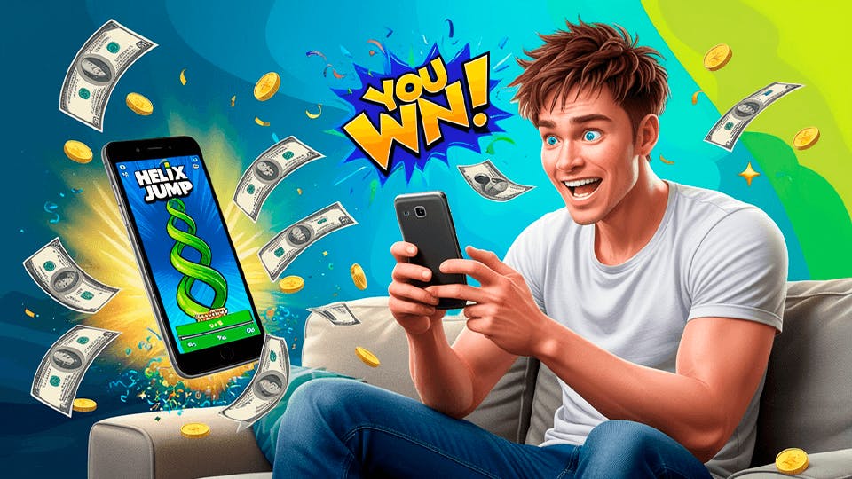 Discover how to win money playing Helix Jump, the game of the moment