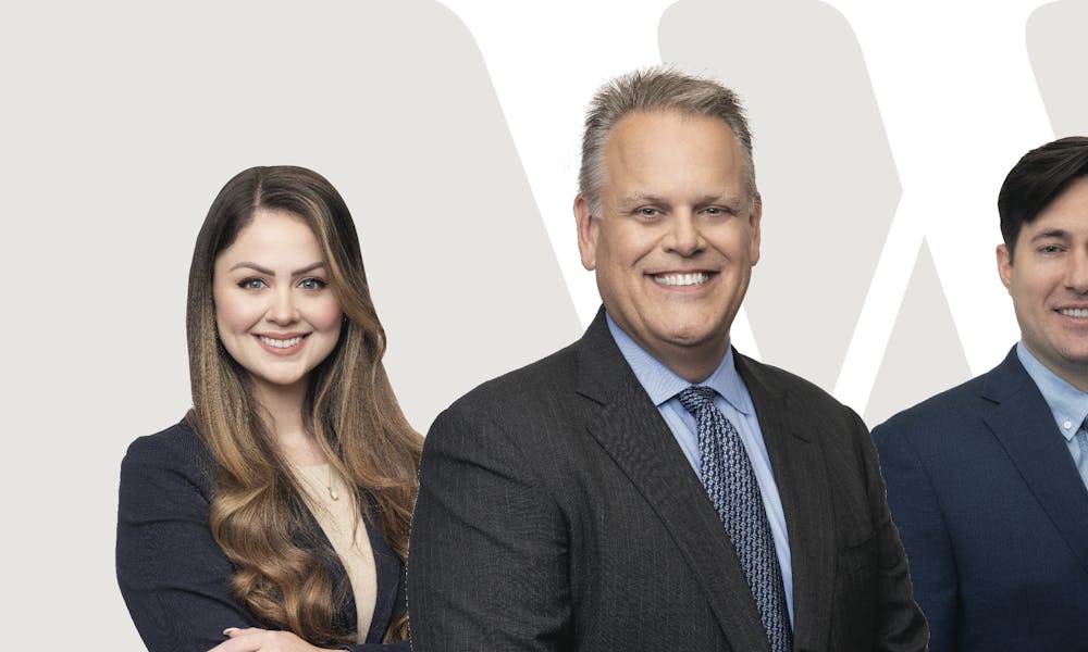 Witherite Attorneys Paige Eldridge, John Nohinek, and Christopher Provost