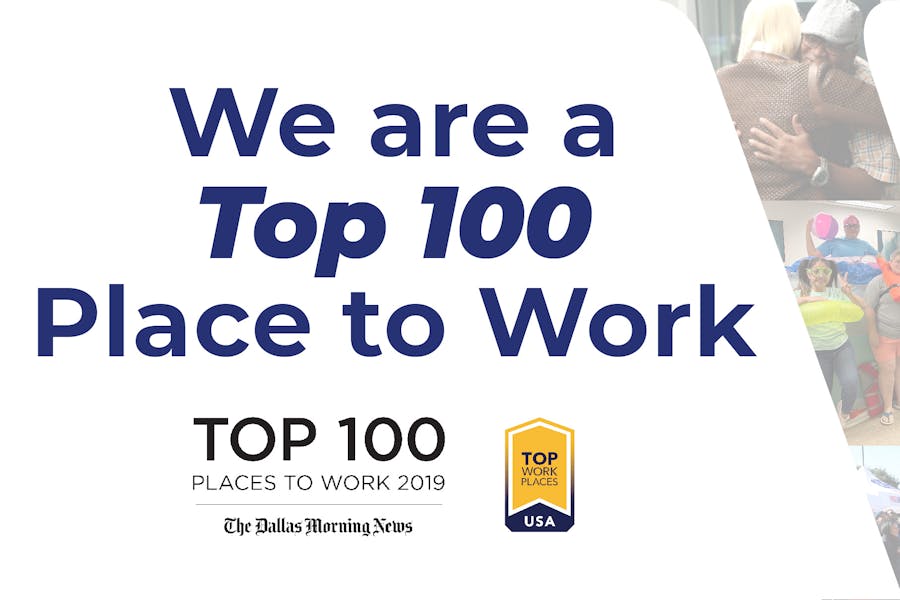 Top 100 Place to Work Award Page