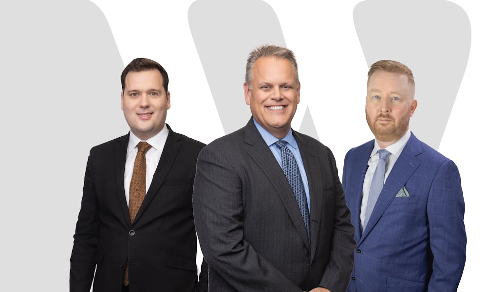 Witherite Law Group Attorneys Brennan Clay, John Nohinek and Kristofor Heald