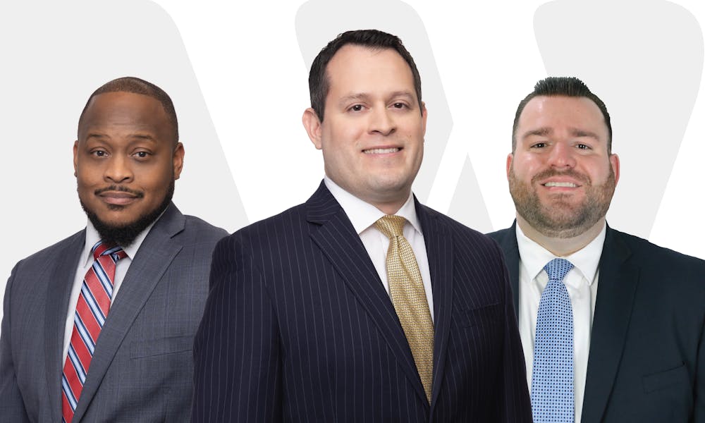 Witherite Law Group Attorneys Nicholas Coward, Victor Rodriguez, and Christopher Mallou