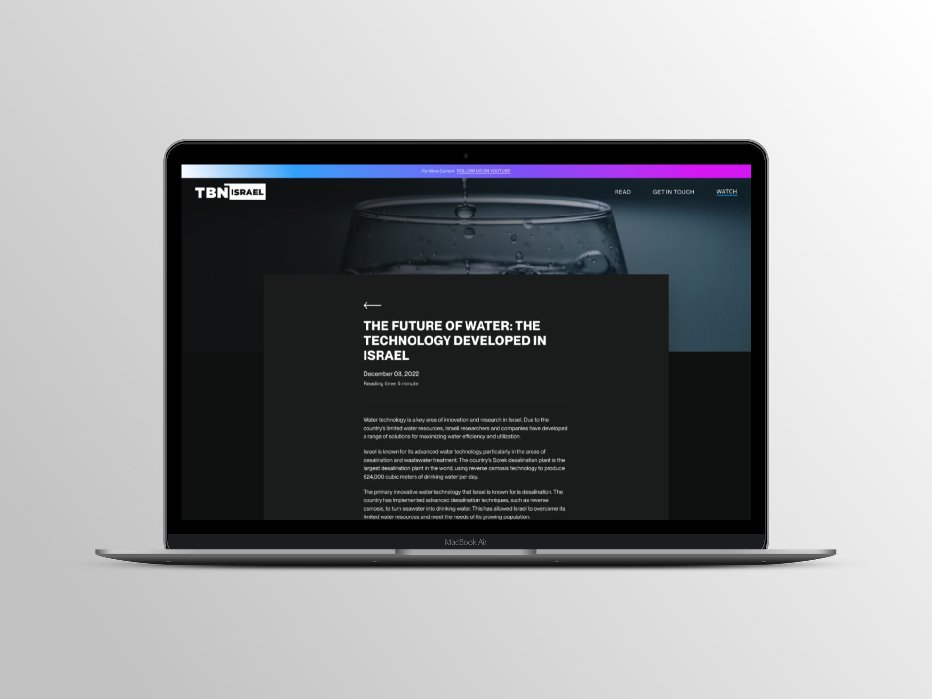 TBN Israel Blog Post Page