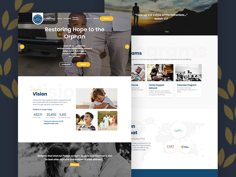 Hatikva Families Website Project