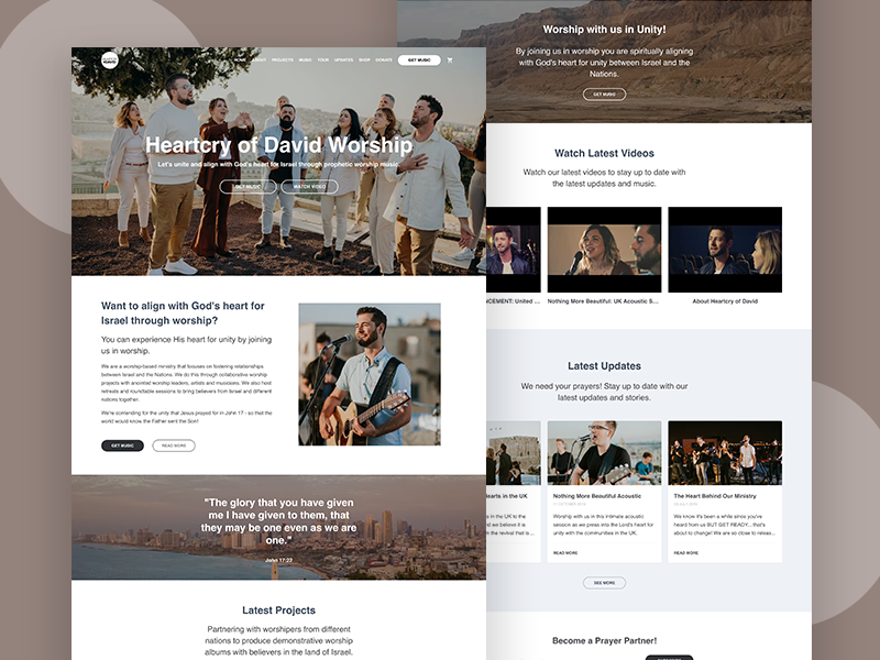 Heartcry of David Website Project