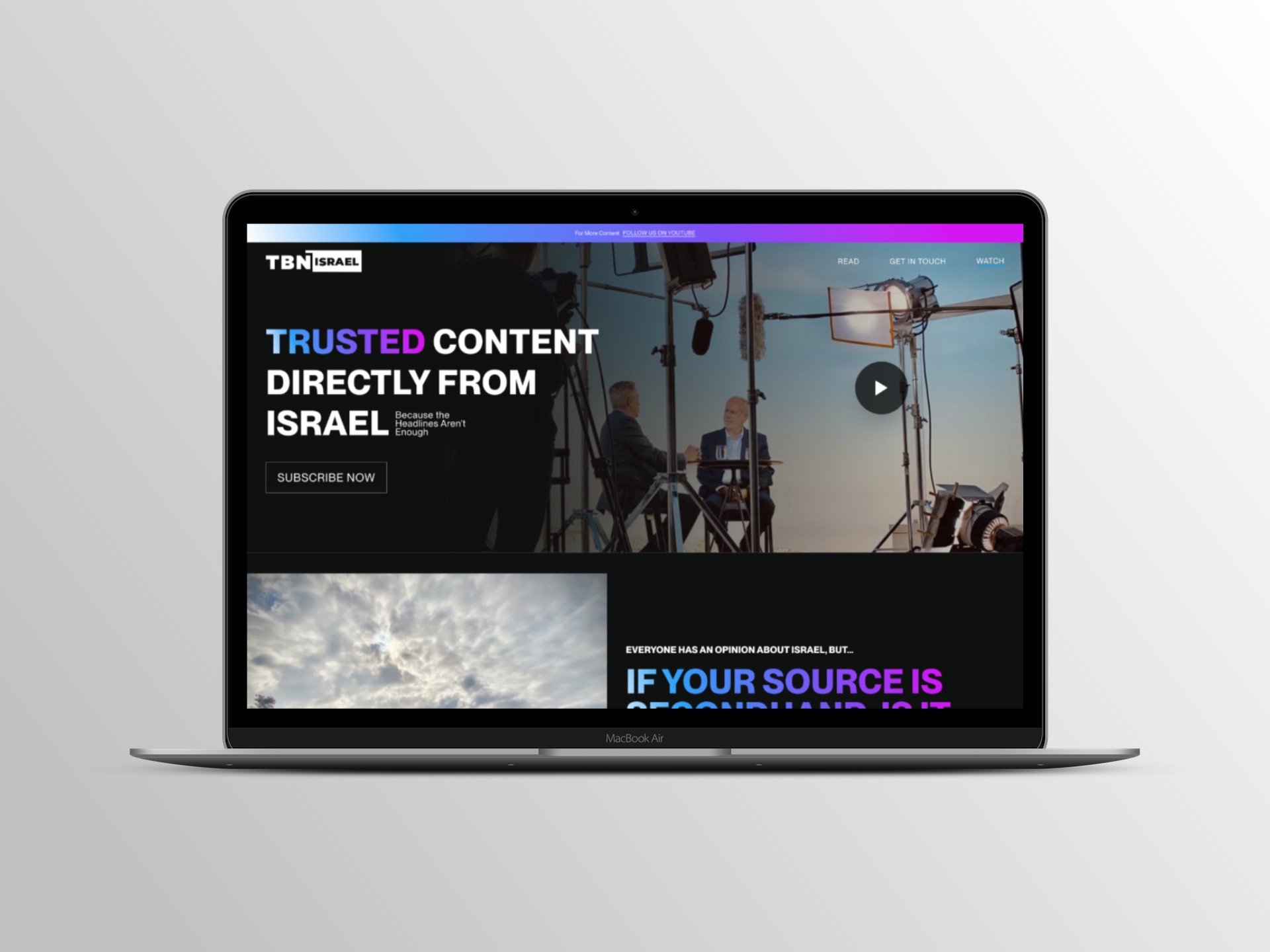 TBN Israel Website Design & Development Project WITH LOVE