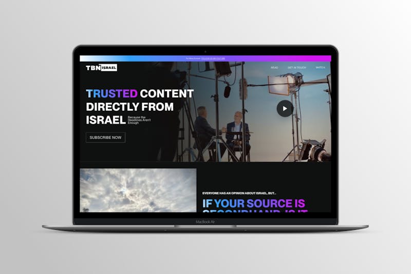 TBN Israel Website Design & Development Project WITH LOVE