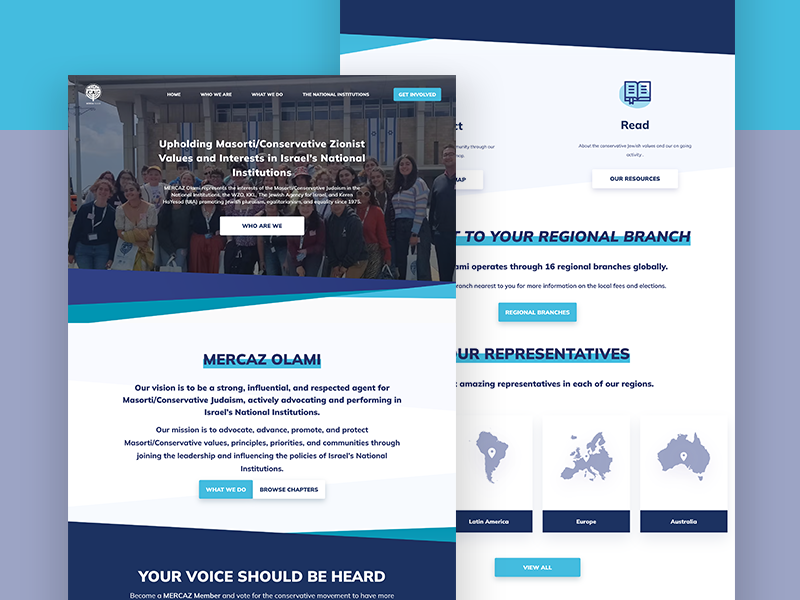 MERCAZ Olami Website Project