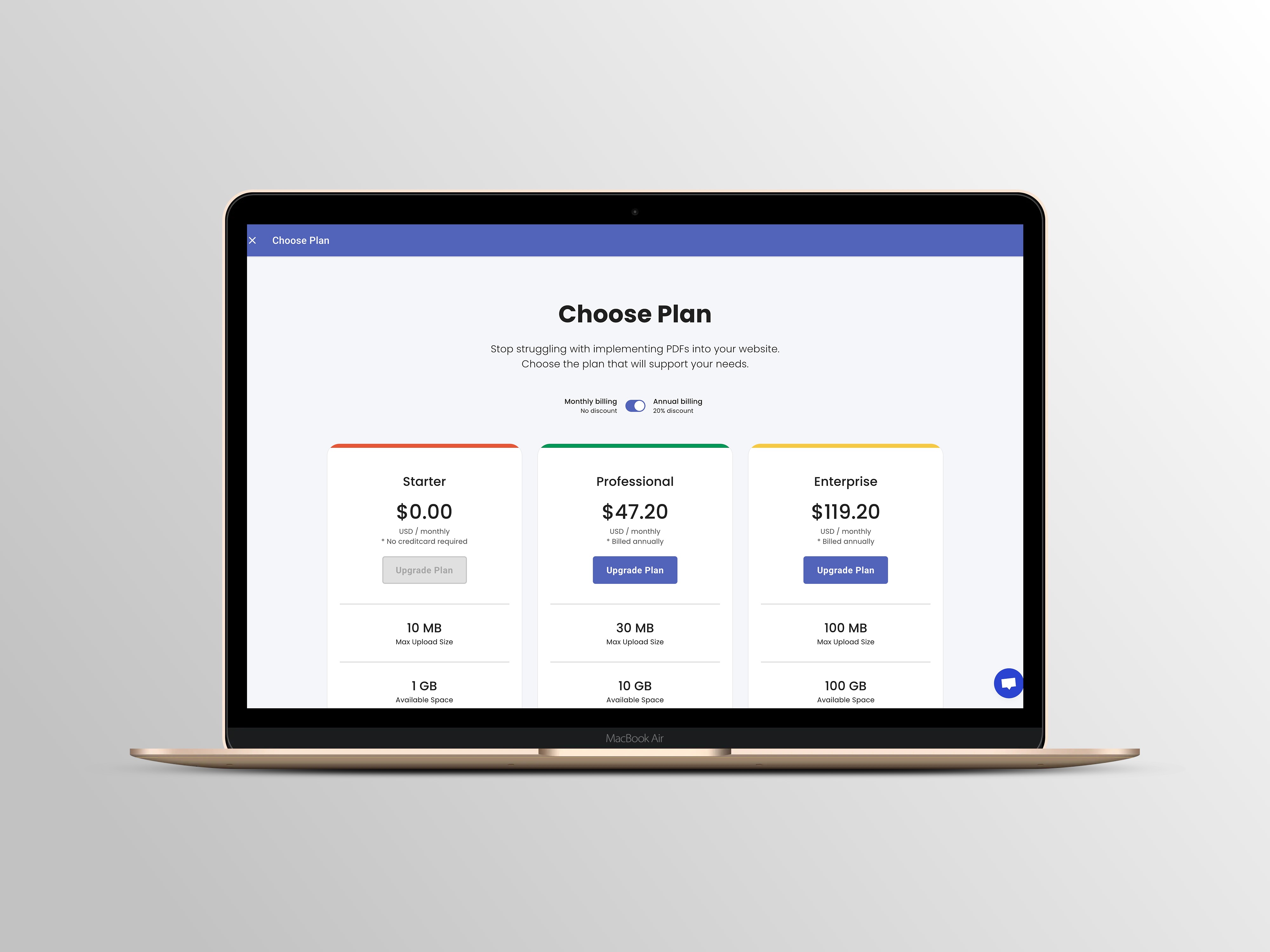 CloudPDF Pricing page