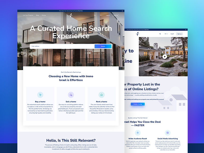 Immo Israel Homepage