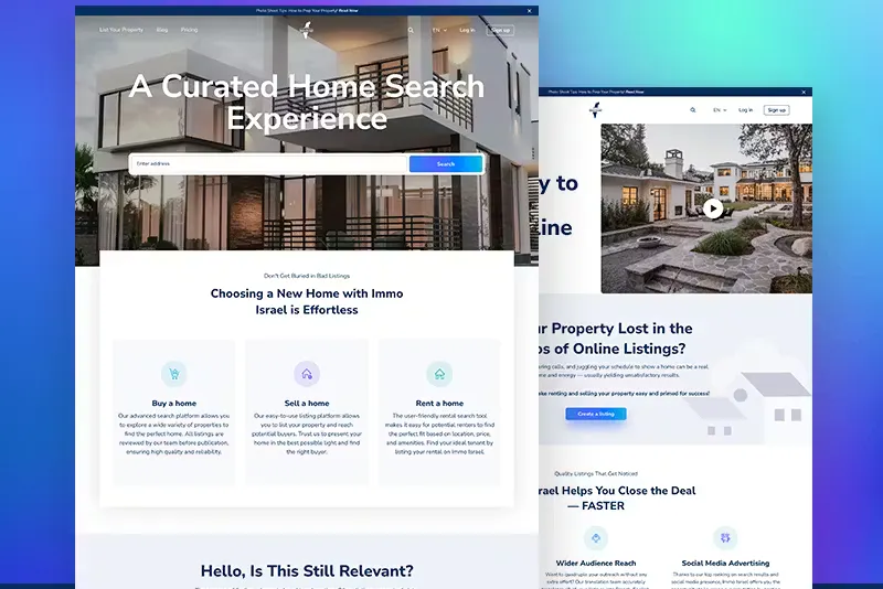 Immo Israel Website Project