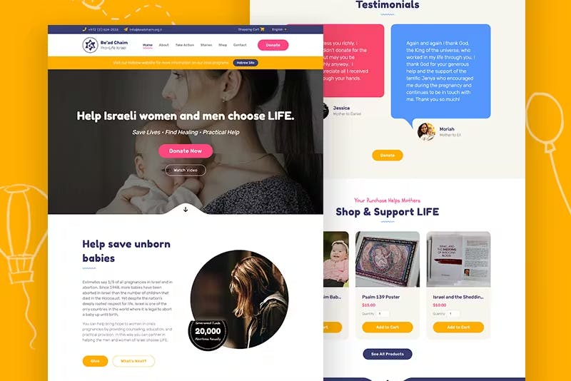 Be'ad Chaim Website Project by WITH LOVE INTERNET