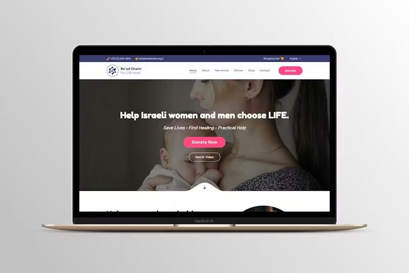 Be'ad Chaim Website Project by WITH LOVE INTERNET