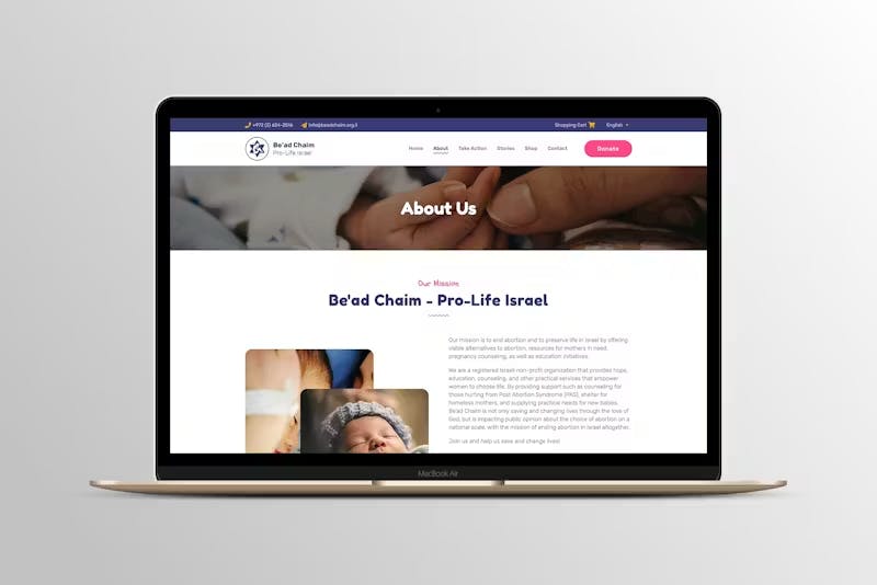 Be'ad Chaim Website Project by WITH LOVE INTERNET