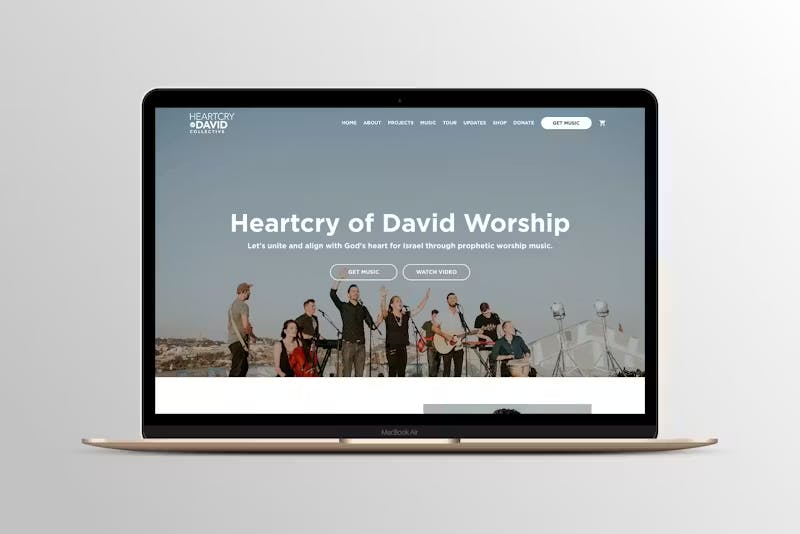 Heartcry of David Website Project by WITH LOVE INTERNET