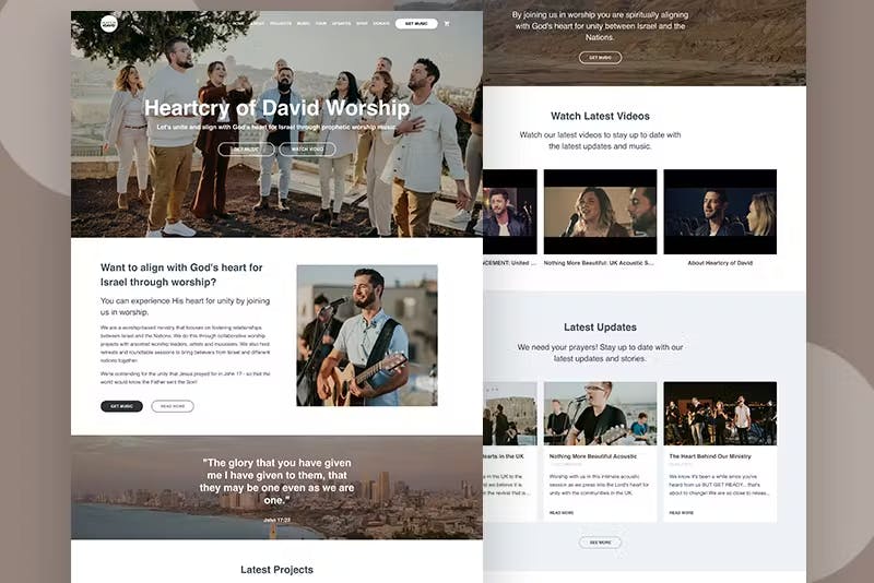 Heartcry of David Website Project by WITH LOVE INTERNET