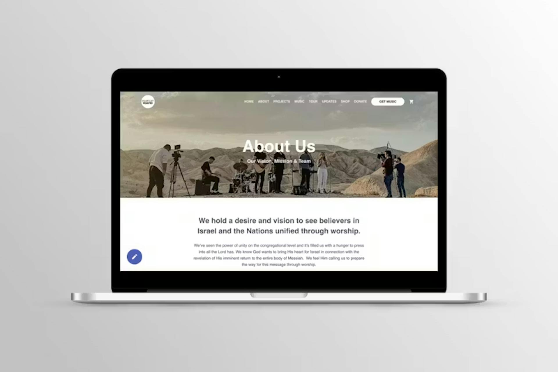 Heartcry of David Website Project by WITH LOVE INTERNET