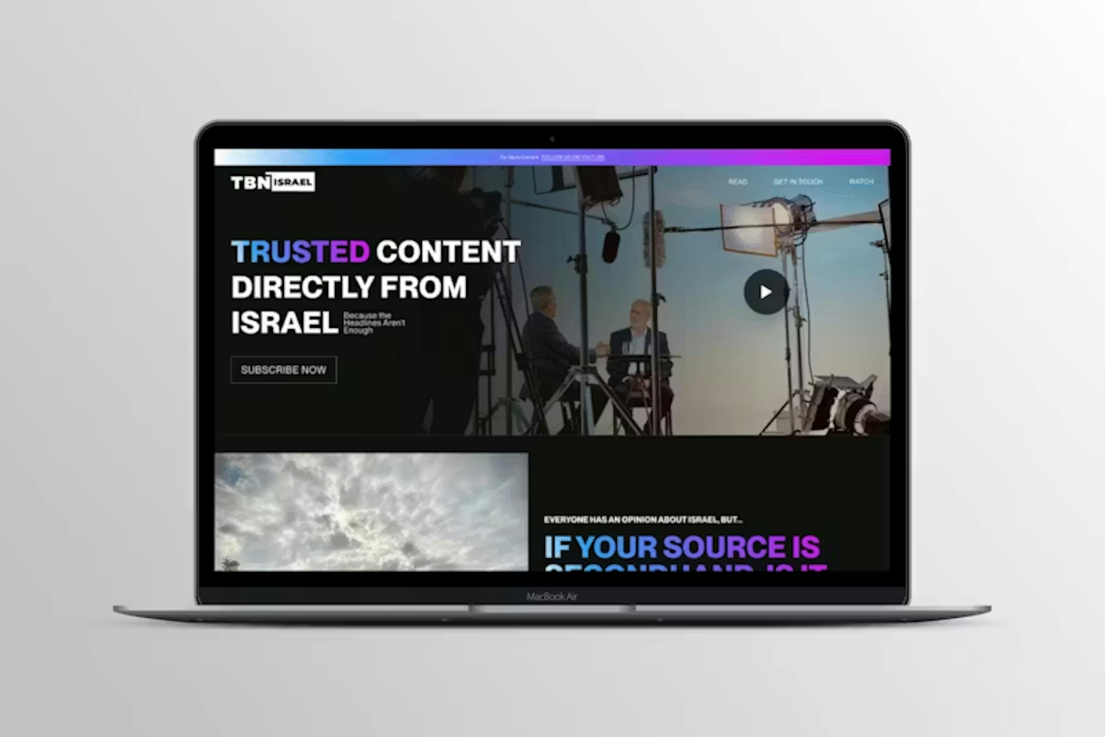 TBN Israel Website Project by WITH LOVE INTERNET