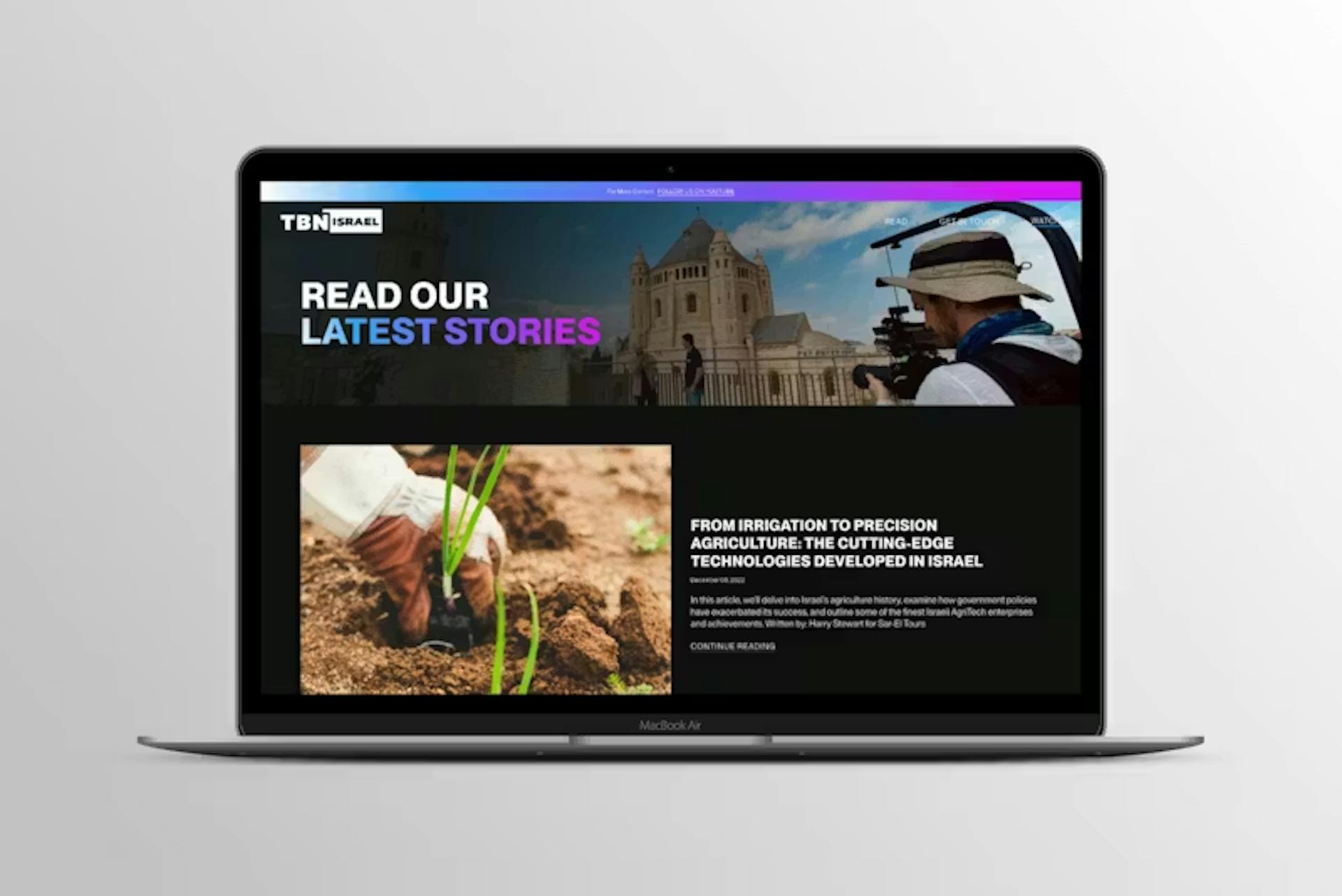 TBN Israel Website Project by WITH LOVE INTERNET
