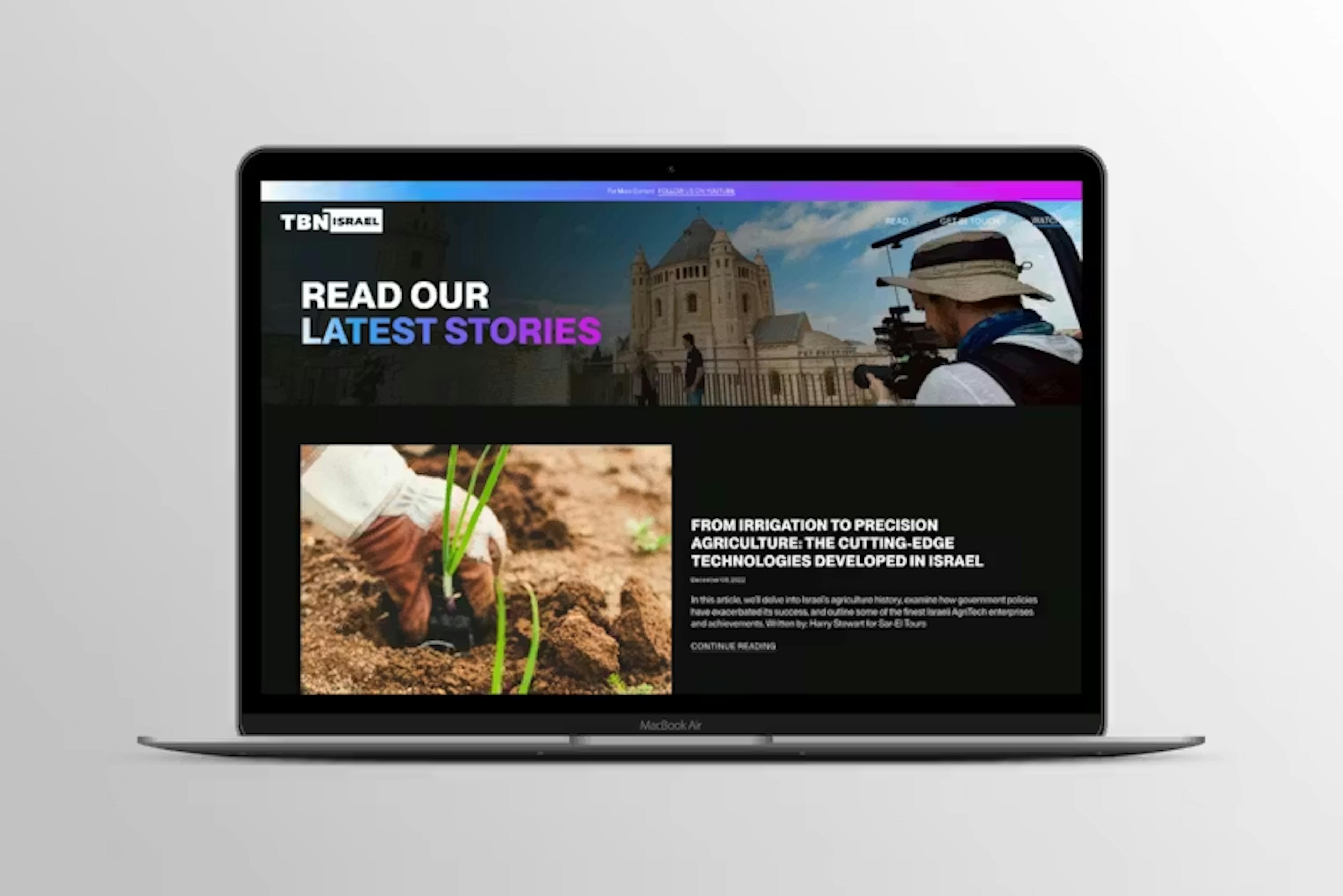 TBN Israel Website Project by WITH LOVE INTERNET