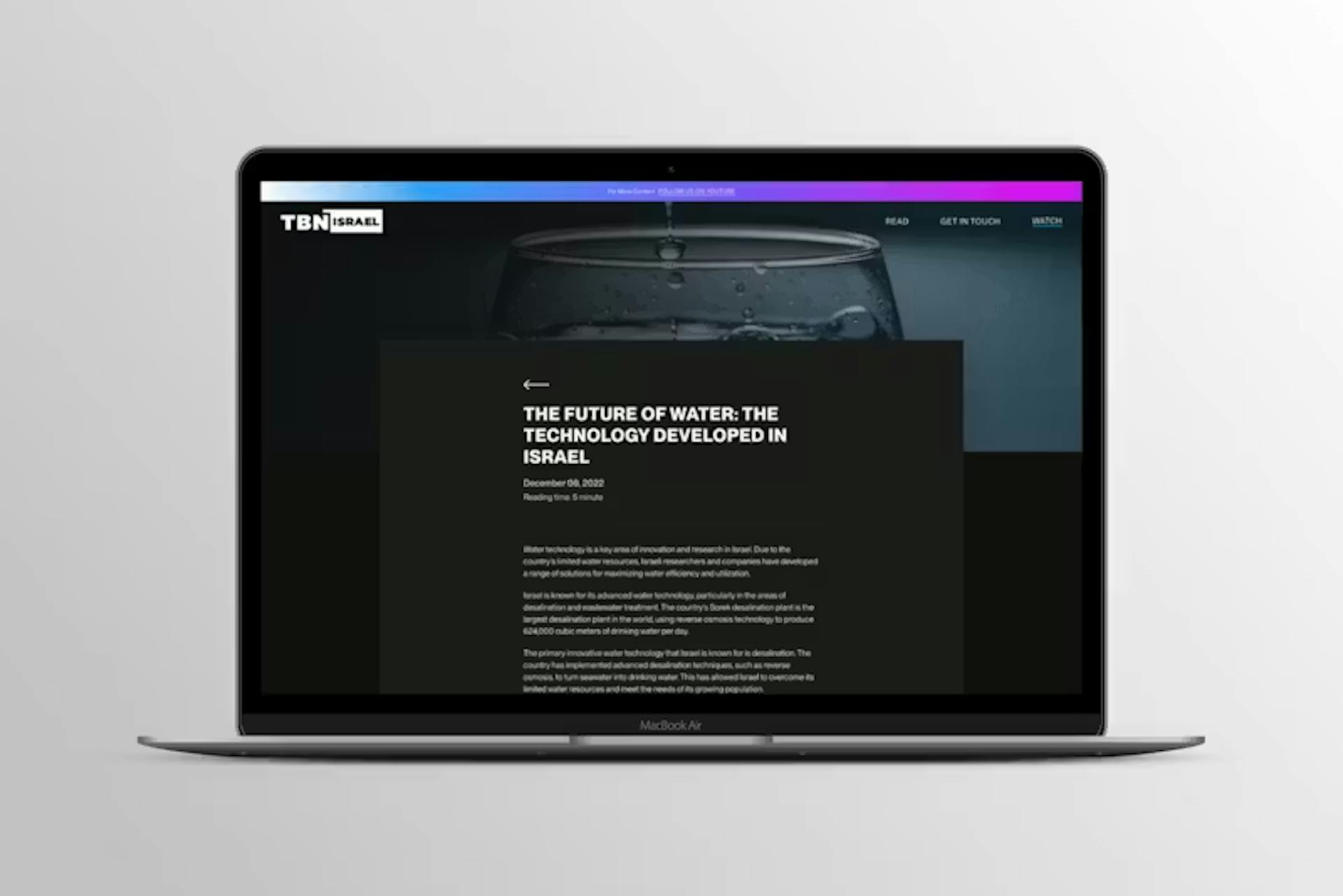 TBN Israel Website Project by WITH LOVE INTERNET