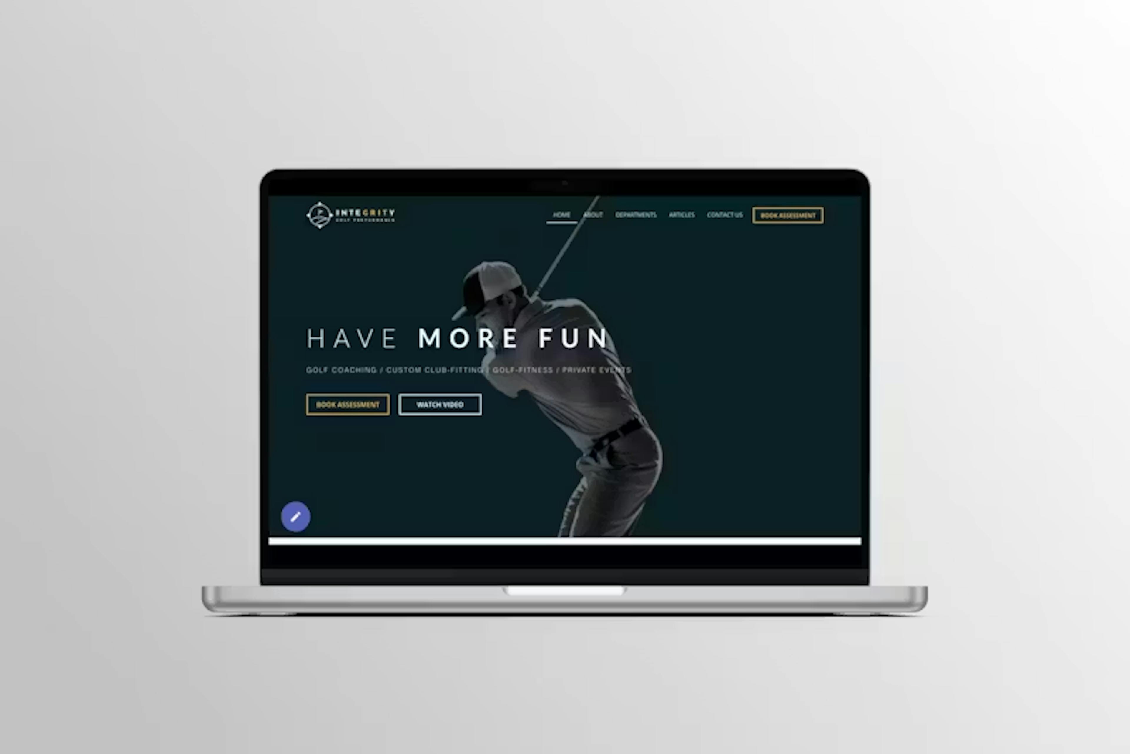 Integrity Golf Performance Website Project by WITH LOVE INTERNET