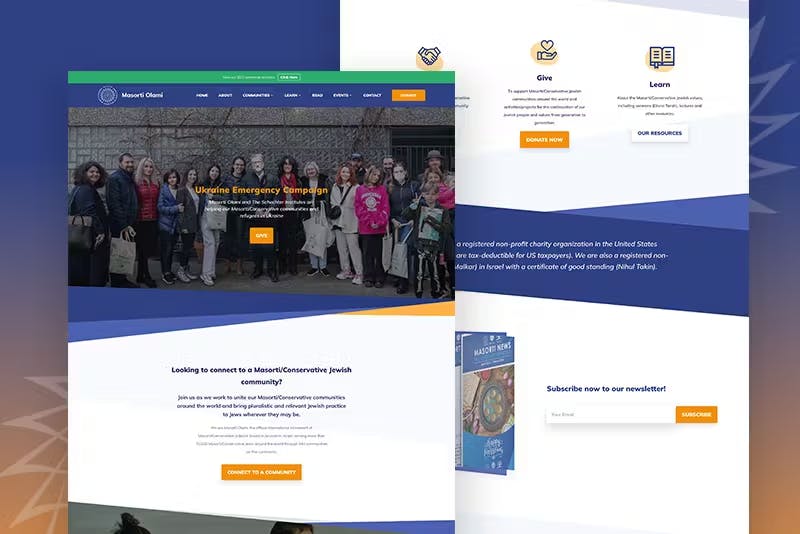 Masorti Olami Website Project by WITH LOVE INTERNET