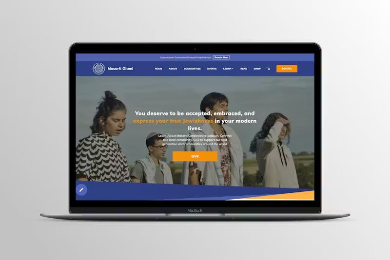 Masorti Olami Website Project by WITH LOVE INTERNET