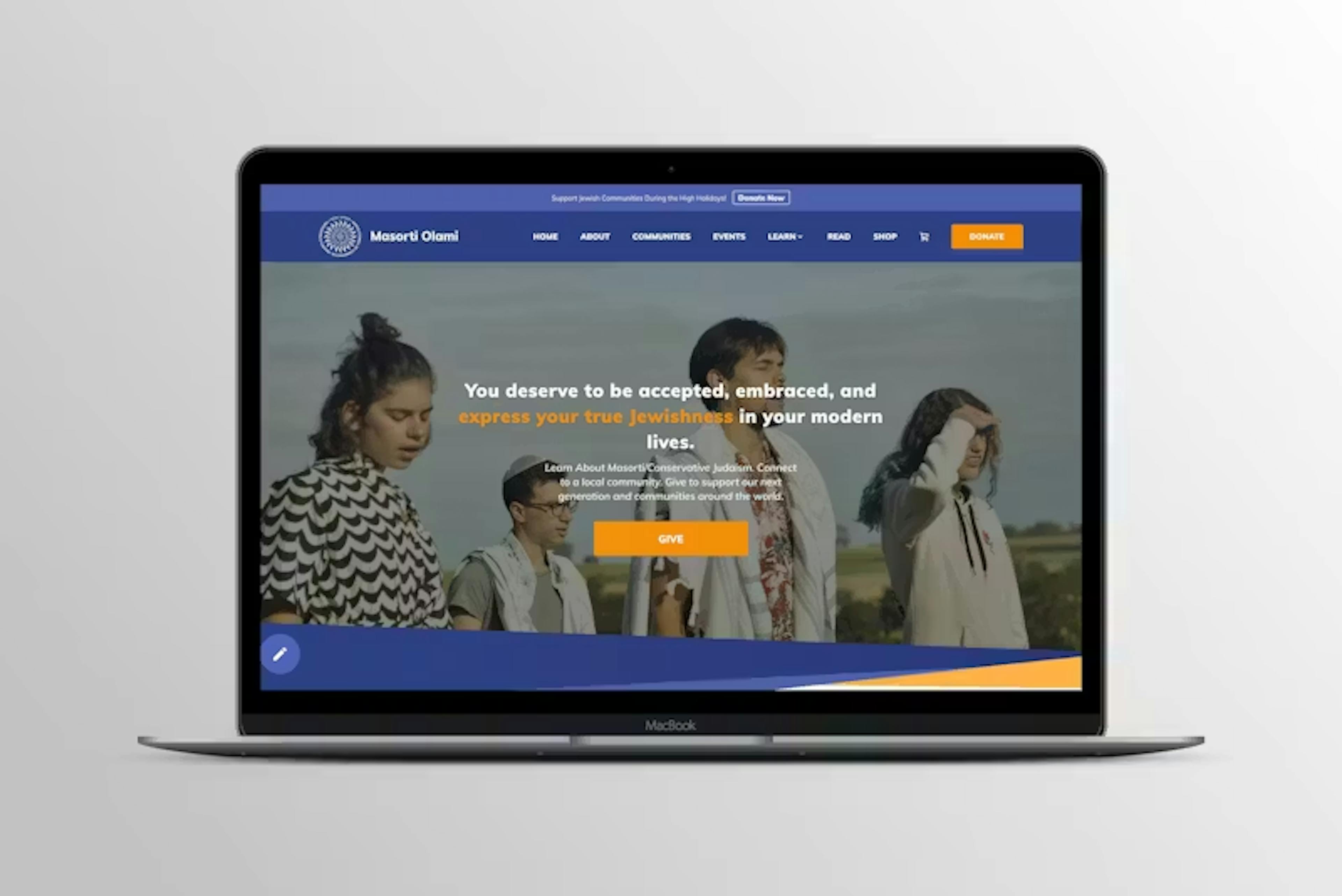 Masorti Olami Website Project by WITH LOVE INTERNET