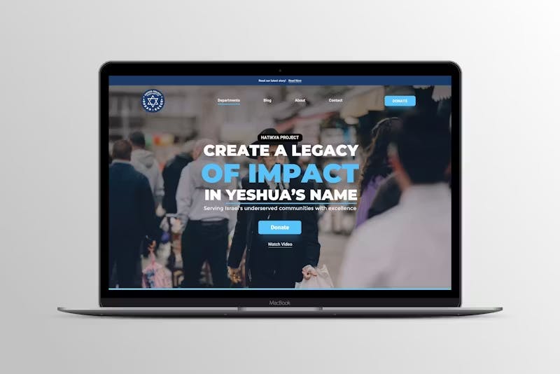 HaTikva Project Website Project by WITH LOVE INTERNET