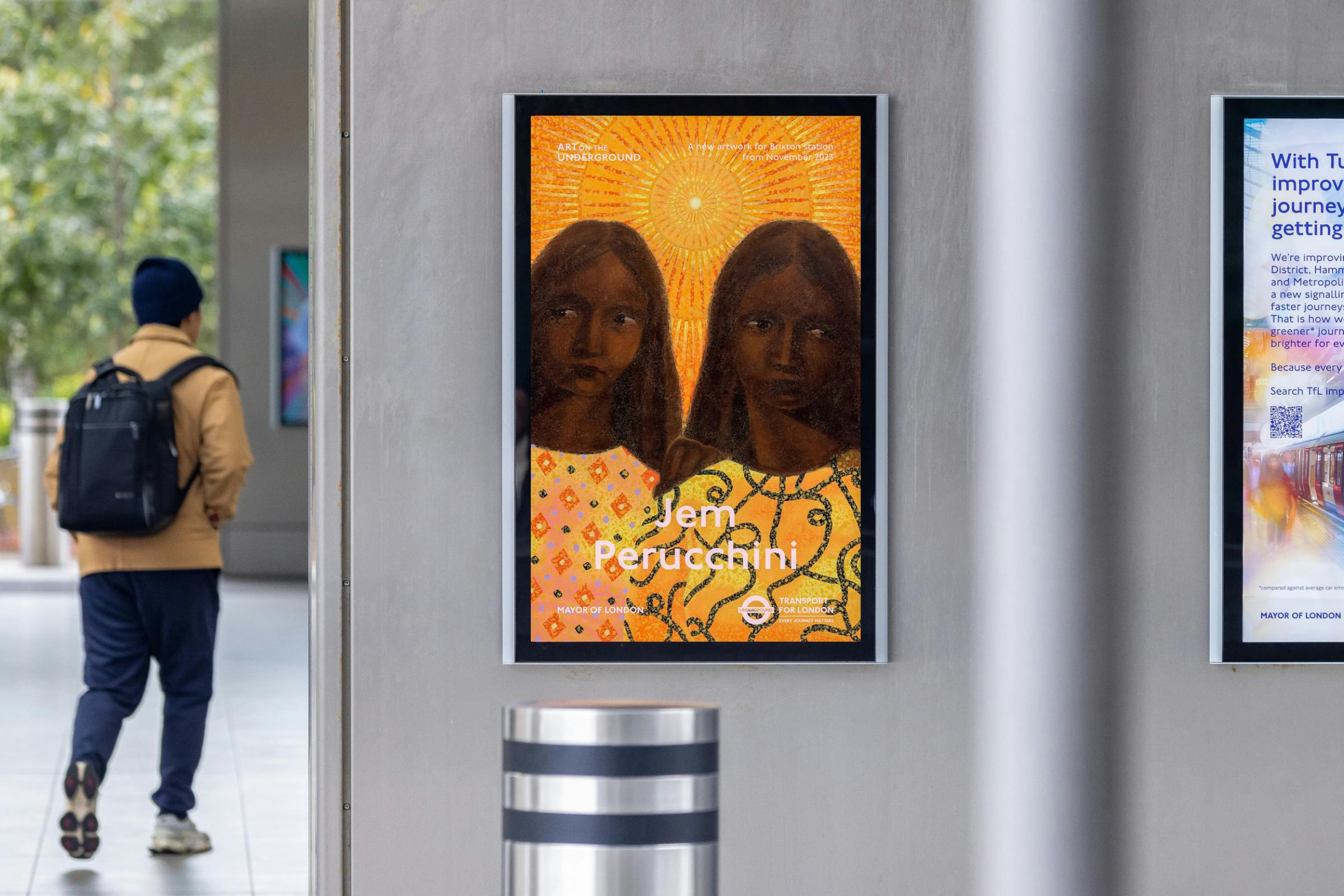 Jem Perucchini, Rebirth of a Nation, Brixton, Art on the Underground, Design by Wolfe Hall