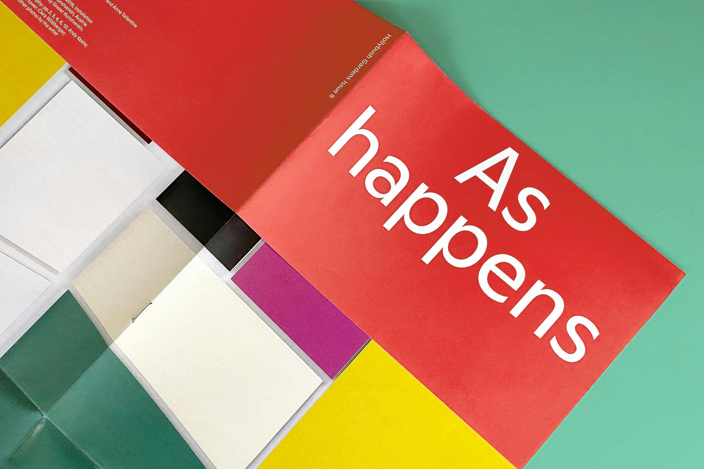 Hollybush Gardens, Anne Tallentire: As happens, Print, Graphic Design by Wolfe Hall