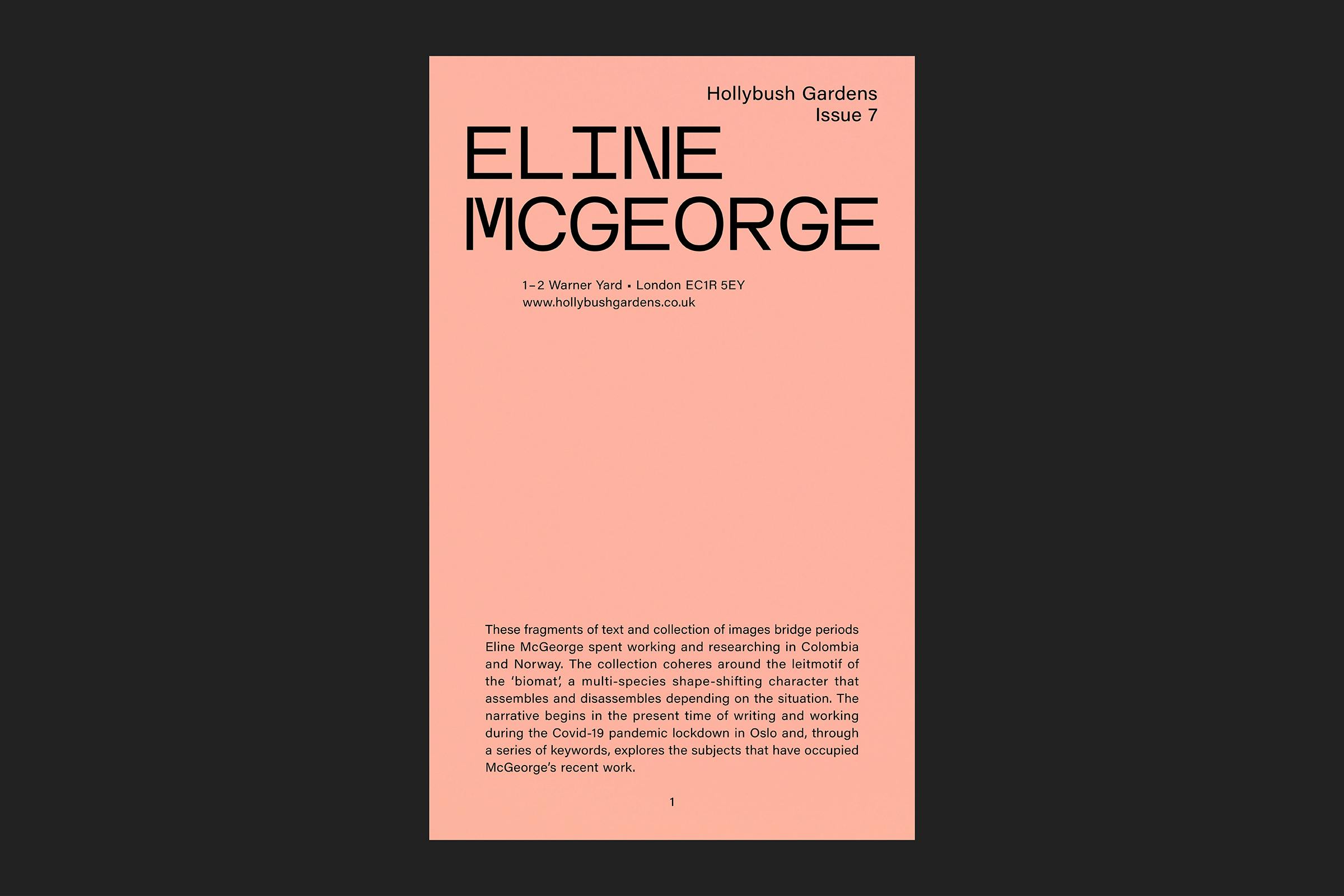 Hollybush Gardens, Eline McGeorge, Issue 7, Digital, Publication, Type, Graphic Design by Wolfe Hall