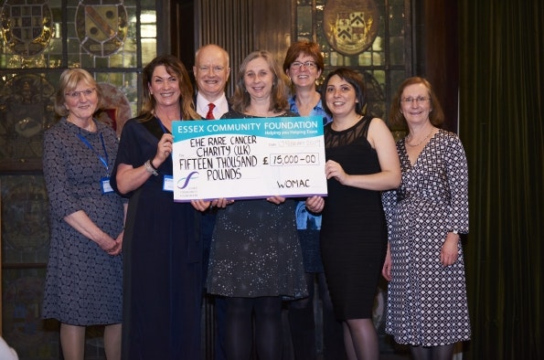 WOMAC donates £15,000 to EHE rare cancer charity in 40th year