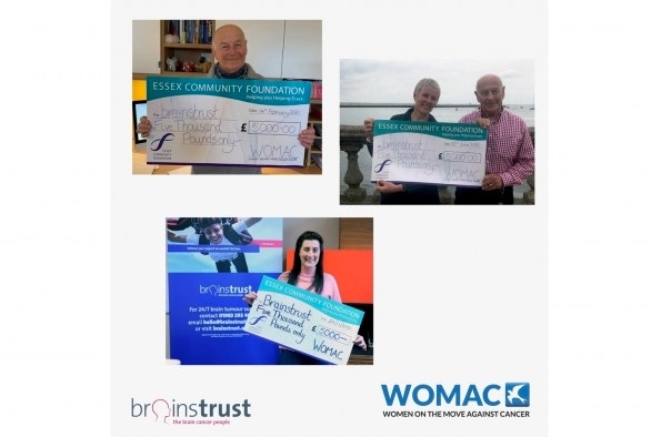 Women on the move against cancer provides £15,000 to brainstrust in 2021
