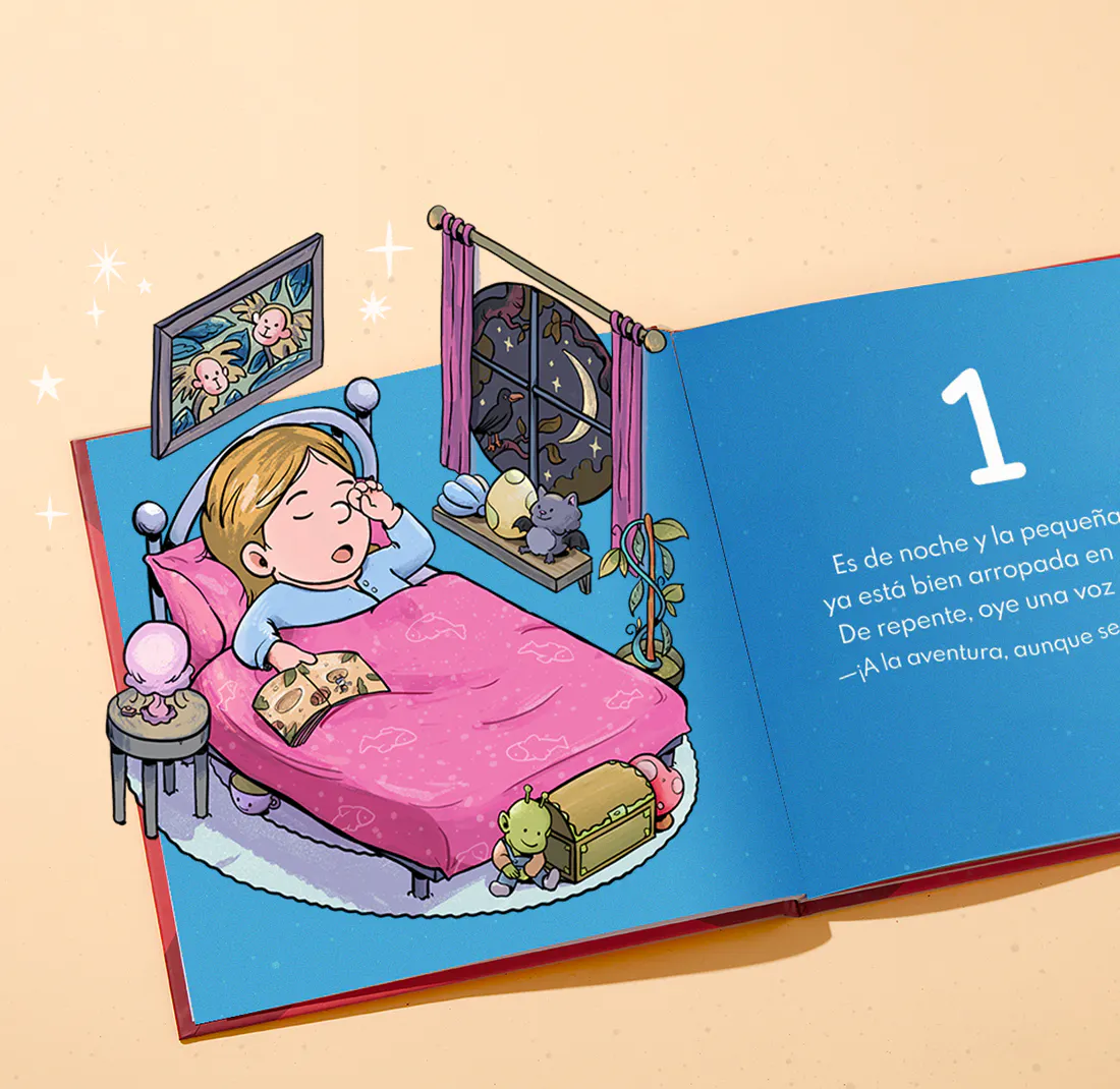Página del libro Cuenta hasta 10 que muestra opciones de personalización