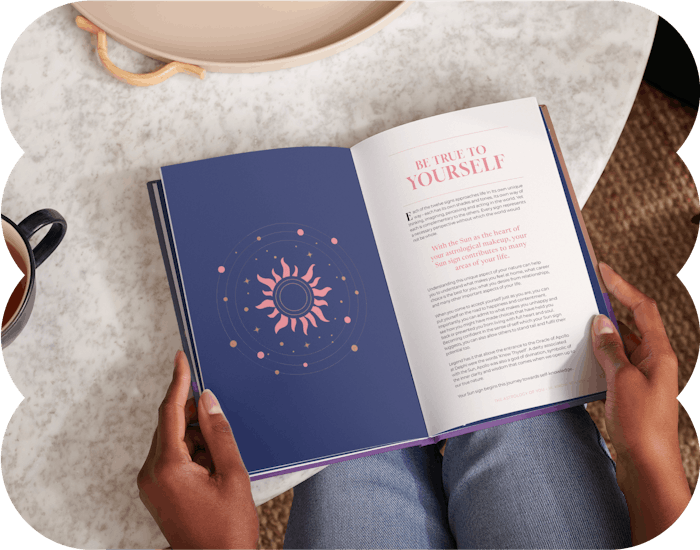 open page of the powerful personalised astrology book