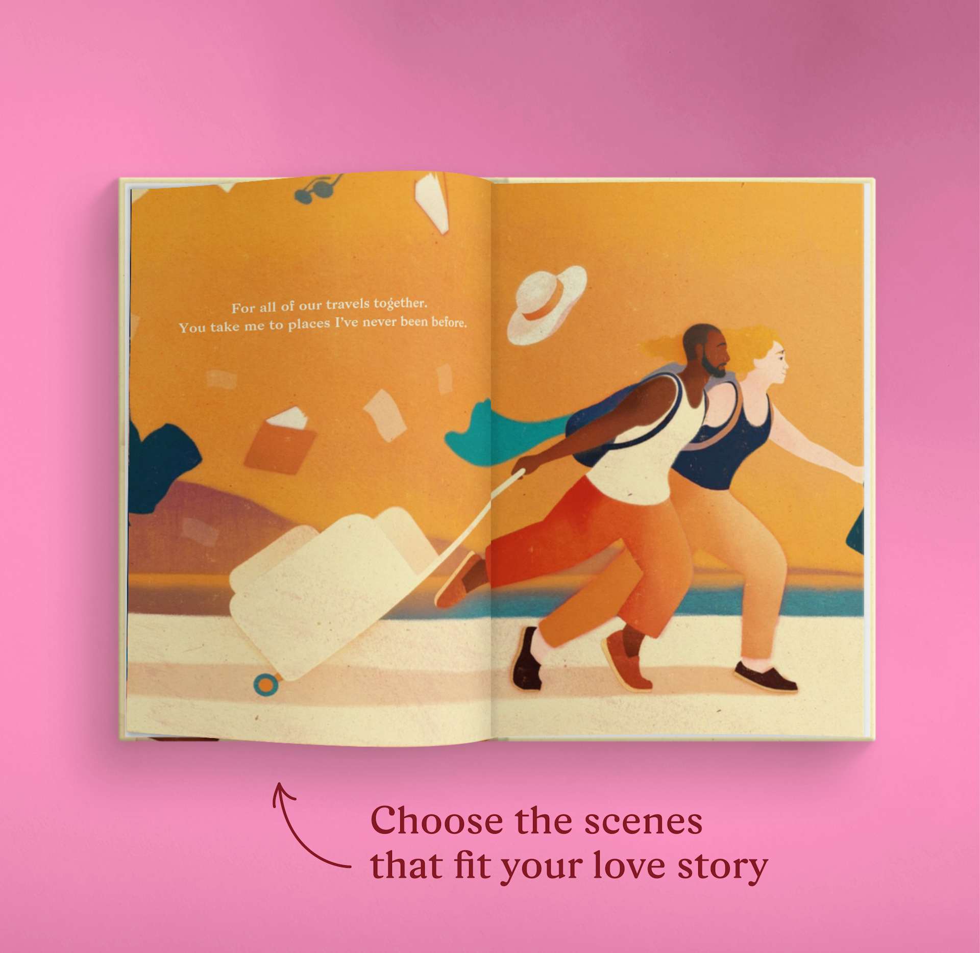 open page of book - travel page