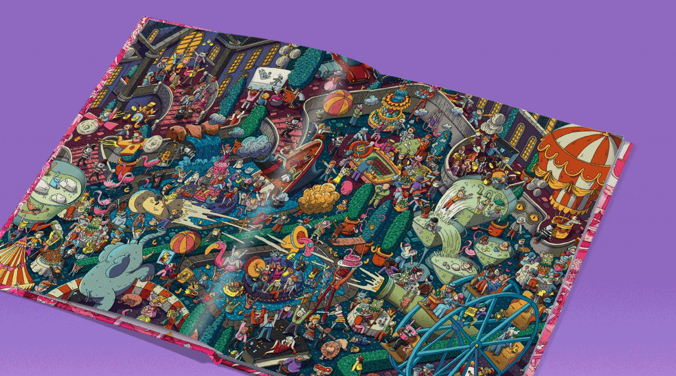 Super Epic Love Quest book inside spread