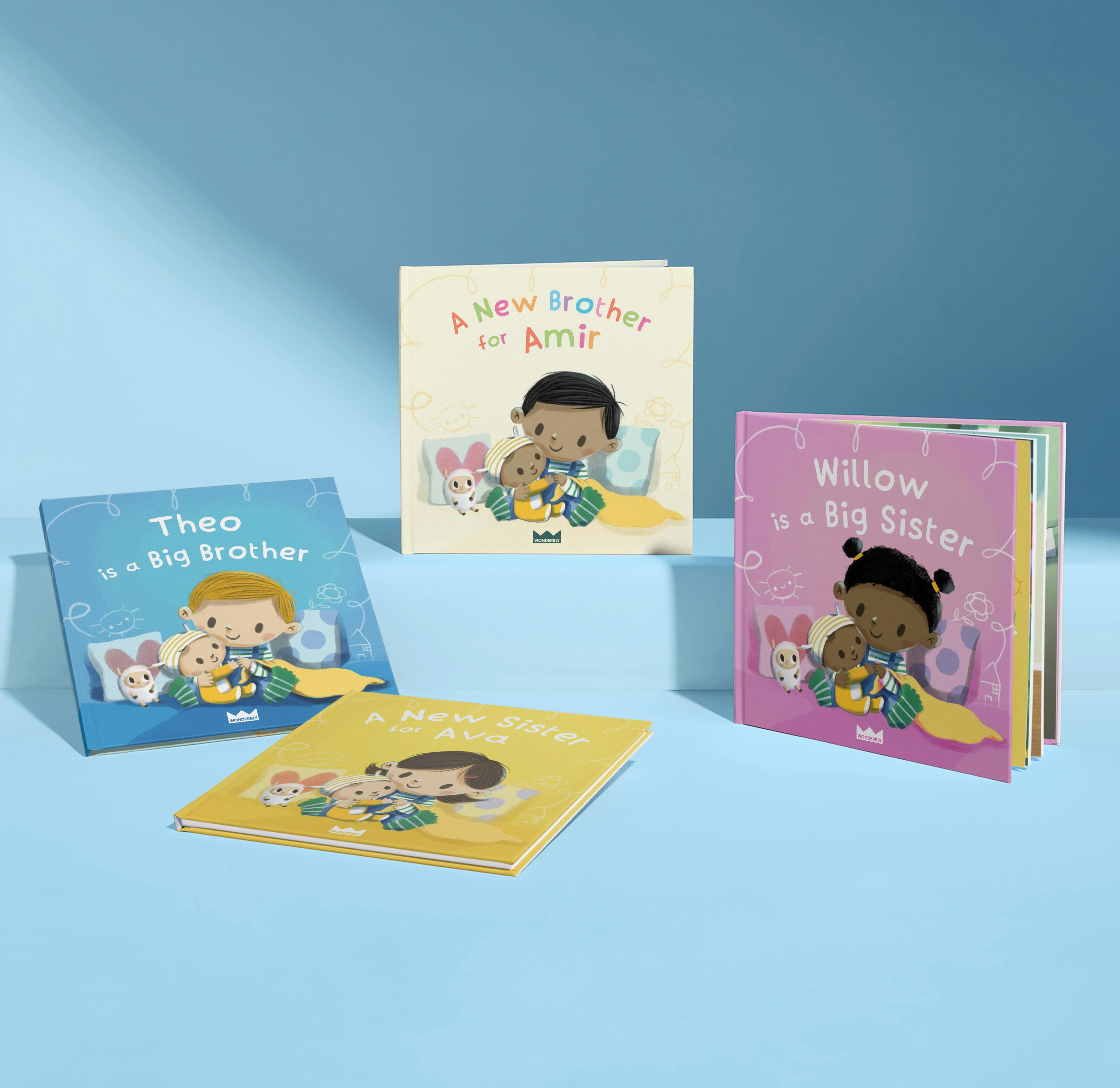 four examples of sibling book