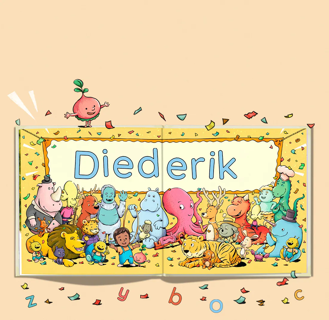Een pagina in J is van Jij dat kindernaam laat zien