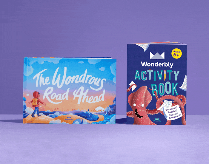 Wonderbly Activity Book and the Wonderbly library
