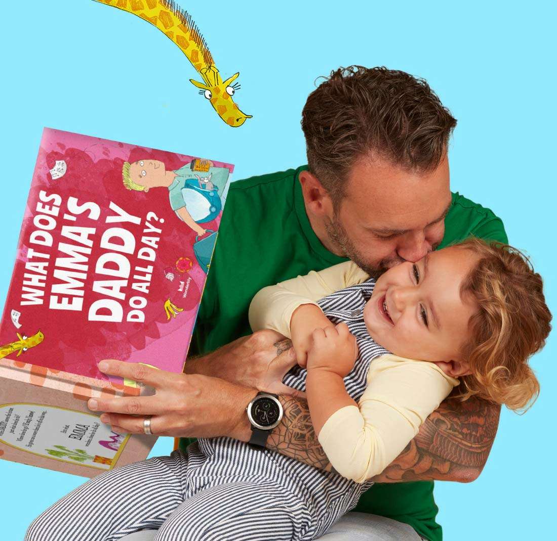 Child and dad reading What Does Daddy Do All Day