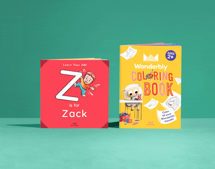 Wonderbly Coloring Book and the Wonderbly library