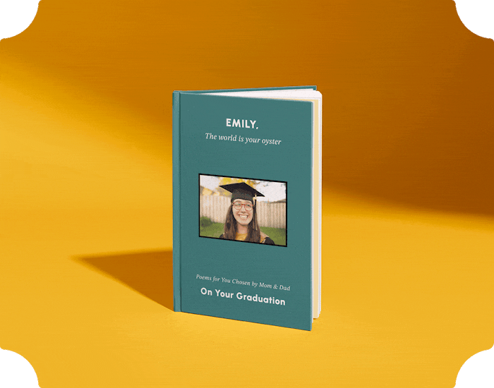 gif of different front covers of graduation poetry book