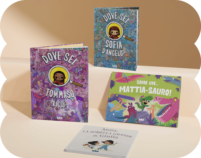 collezione di libri personalizzati