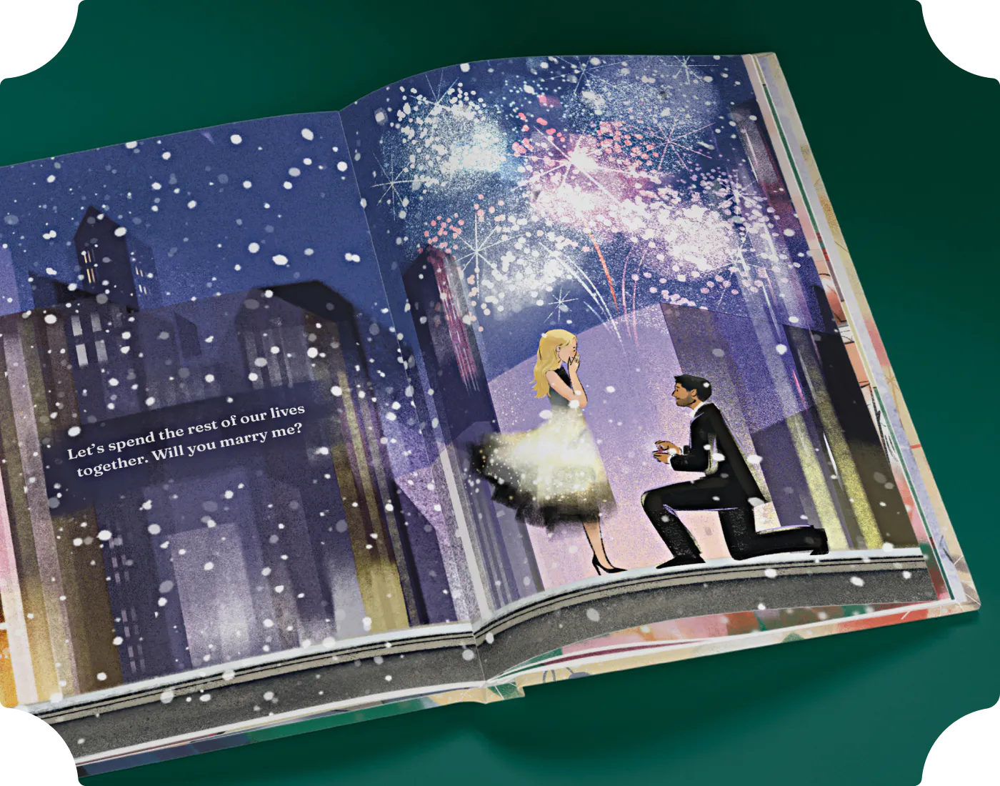 a page inside the personalised book