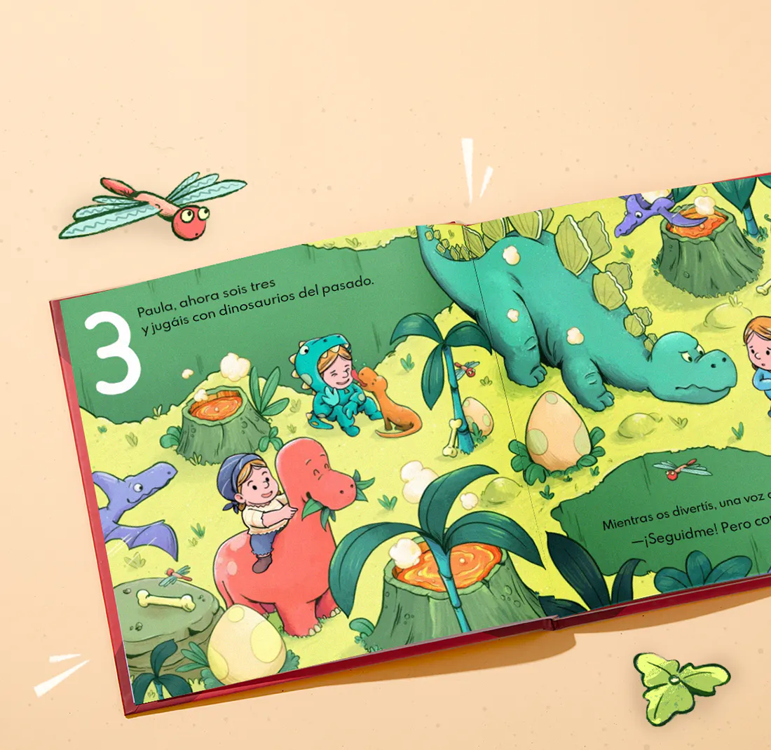 Página del libro Cuenta hasta 10 que muestra opciones de personalización